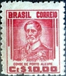 Stamps Brazil -  Intercambio 10,00 usd 10 cruceiros 1947