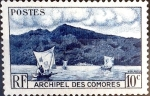 Stamps Comoros -  Intercambio 0,30 usd 10 cent. 1950