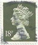 Sellos del Mundo : Europa : Reino_Unido : SERIE ISABEL II TIPO MACHIN. VALOR FACIAL 18 p. YVERT GB 1298