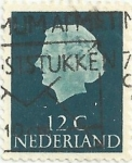 Stamps Netherlands -  SERIE BÁSICA REINA JULIANA (1909-2004), DE PERFIL. VALOR FACIAL 12 Cts. YVERT NL 600A