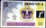 Stamps Dominica -  Intercambio 0,20 usd 1 cent. 1977