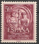 Stamps Spain -  Centenario Universidad de Salamanca. Ed 1126