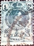 Stamps Spain -  Intercambio 0,20 usd 5 cent. 1909