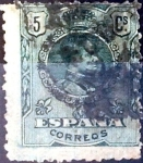 Stamps Spain -  Intercambio 0,20 usd 5 cent. 1909