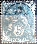 Stamps France -  Intercambio 0,35 usd 5 cent. 1900