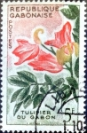 Stamps Gabon -  Intercambio nfxb 0,60 usd 5 fr. 1961