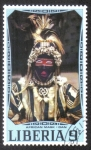 Stamps Liberia -  Mascaras Africanas