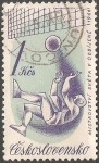 Stamps Czechoslovakia -  Campeonato mundial de hockey hielo en 1966 