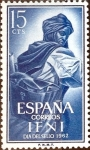 Stamps Spain -  Intercambio jxi 0,20 usd 15 cent. 1962