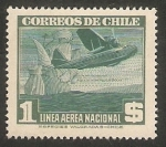 Sellos de America - Chile -  Barco de vela