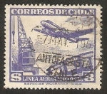 Stamps Chile -  Grúa portuaria