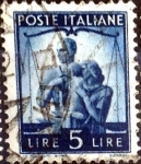 Sellos de Asia - Italia -  Intercambio 0,20 usd 5 l. 1945