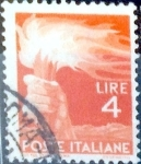 Stamps Italy -  Intercambio 0,20 usd 4 l. 1946