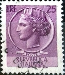 Stamps Italy -  Intercambio 0,20 usd 25 l. 1968