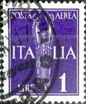 Stamps Italy -  Intercambio 0,20 usd 1 l. 1930