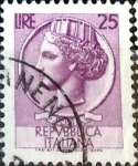 Stamps Italy -  Intercambio 0,20 usd 25 l. 1968