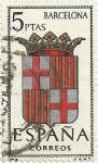 Sellos de Europa - Espa�a -  ESCUDOS DE CAPITAL DE PROVINCIA. GRUPO I. Nº 8. BARCELONA. EDIFIL 1413