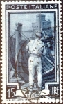 Stamps Italy -  Intercambio 0,20 usd 15 l. 1950