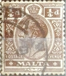 Stamps Malta -  Intercambio cr1f 0,20 usd 1/4 p. 1914