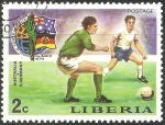 Stamps Liberia -  Copa Mundial de Fútbol de 1974-Australia v E. Germany