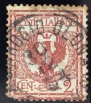 Stamps Italy -  aguila y hornamentos