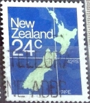 Stamps New Zealand -  Intercambio 0,20 usd 24 cent. 1977