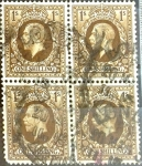 Sellos de Europa - Reino Unido -  Intercambio 5,60 usd 4x1 sh. 1936