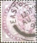 Stamps United Kingdom -  Intercambio 2,00 usd 1 p. 1881