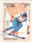 Stamps Cambodia -  olimpiada de Sarajevo-84