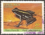 Stamps Costa Rica -  Phyllobates lugubris-