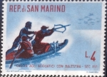 Stamps San Marino -  Intercambio crxf2 0,20 usd 4 l. 1961