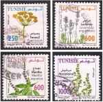 Stamps Tunisia -  Plantas medicinales (serie completa)