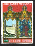 Stamps : Africa : Equatorial_Guinea :  Semana Santa 1975 , Año Santo : Edificios en Jerusalén
