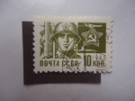 Sellos de Europa - Rusia -  Soldado - CCCP 1966.