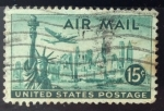 Stamps United States -  Sky line new York 