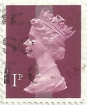 Stamps United Kingdom -  SERIE ISABEL II TIPO MACHIN. VALOR FACIAL 1 p. YVERT GB 606a