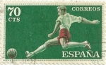 Stamps Spain -  DEPORTES. FUTBOL, VALOR FACIAL 70 Cts. EDIFIL 1308