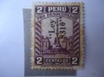 Stamps Peru -  Pro Desocupados - Ley 8310 - Monumento 2 de Mayo.