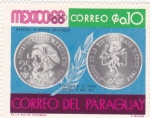 Stamps Paraguay -  Mexico-68 monedas olímpicas mexicanas