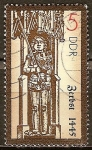 Stamps Germany -  Las estatuas de Roland (Zerbst,1445) DDR.