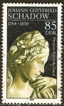 Stamps Germany -  225a Aniv nacimiento de JG. Schadow (escultor).Detalle de la Princesa Friederike,DDR.