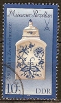 Stamps Germany -  Porcelana de Meissen-250 años del patrón cebolla-DDR.