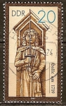 Stamps Germany -  Las estatuas de Roland en el Hall sobre el año 1719-DDR