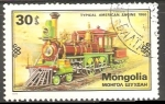 Stamps Mongolia -  Typical American Engine 1860