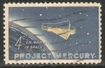 Sellos de America - Estados Unidos -  Project mercury U.S. Man in Space