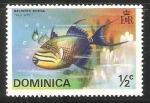 Stamps Dominica -  Balistes Bursa