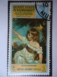 Stamps United Arab Emirates -  ADEN -Serie:Qu´Aiti State In Hadhramaut - Artísta:Sir Joshua Reynolds (1723/92) - Obra_ Master Here 