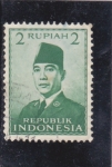 Sellos del Mundo : Asia : Indonesia : presidente Sukarno