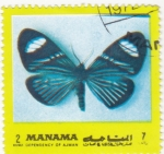 Stamps Bahrain -  mariposa- 