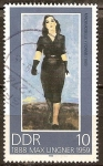 Stamps Germany -  2816 - Centº del nacimiento del pintor Max Lingner, cuadro Señorita Yvonne 
